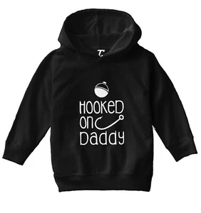 Hooked On Daddy - Father's Day Gift Fishing Boat Buoy Toddler/Youth Hoodie - Picture 1 of 12