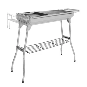 Portable Charcoal BBQ Grill Stainless Steel Folding Barbecue for Camping Garden - Picture 1 of 6