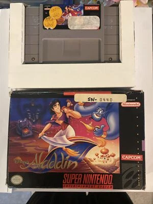 Disney's Aladdin With Box No Manual Authentic Tested (Nintendo SNES) - Image 1 of 2