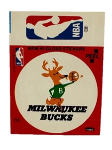 1976-78 Fleer NBA Basketball Team Stickers Milwaukee Bucks Red Variation Rare - Picture 1 of 2