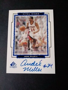 Andre Miller 1999 SP Top Prospects VITAL SIGNS #AM RC Autographed Centered