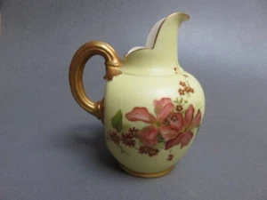 Royal Worcester HP Flat Back Pitcher/Jug Floral #1094 c 1888 5.5” reg. # 29115 - Picture 1 of 6