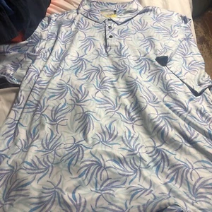 Jack Nicklaus Men's Size Sm Palm Print Polo Shirt Golfing Outdoors Church Wear - Picture 1 of 6