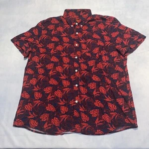 Camicia Lee uomo grande regular fit stampata casual con bottoni western hawaiana - Foto 1 di 8