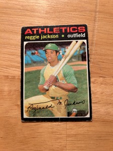 Reggie Jackson Oakland Athletics Topps baseball card #20 1971