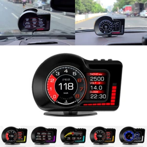 Car OBD2/GPS HUD Head Up Display Digital Dashboard Universal Speed Ambient Light - Picture 1 of 9