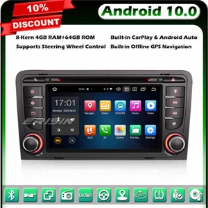 64 GB Android 11 Coche Estéreo GPS DAB+ Radio AUDI A3 S3 RS3 RNSE-PU CarPlay DSP DVD - Imagen 1 de 12