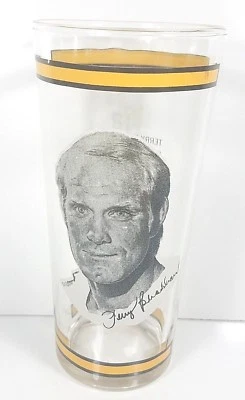 Pittsburgh Steelers Glass Vintage 1976 Terry Bradshaw Arby's MSA - Image 1 of 4