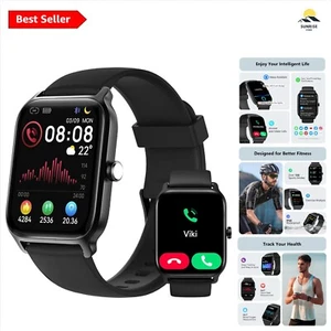 Sleek Fitness Tracker Smart Watch with Long Battery Life & Bluetooth Calling - Picture 1 of 13