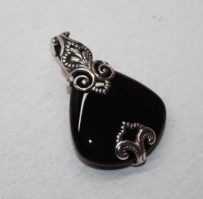 Colgante potenciador ágata negra de plata esterlina Carolyn Pollack Relios [044GRA] Foto 1 de 4