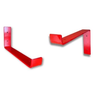 Red scaffold board shelf brackets - 100mm - 325mm - RAL 3020 - Coloured  - Picture 1 of 5
