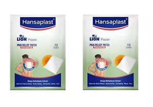 Hansaplast Lion Heat Plaster Back & Neck Pain Relief Patches 10 sheet pack of 2 - Picture 1 of 7
