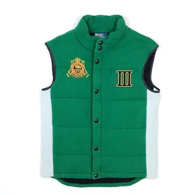 Polo Ralph Lauren England Gilet Medium Men Bodywarmer Vest Green Crest Vintage - Image 1 of 4