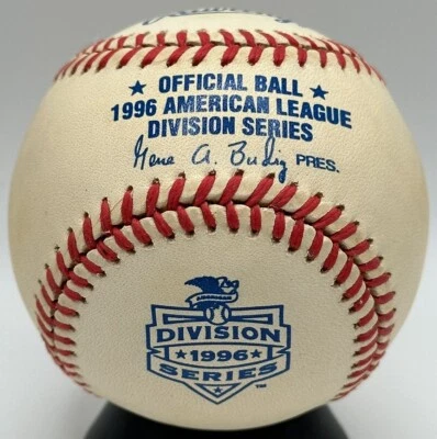 1996 RAWLINGS AMERICAN LEAGUE DIVISION SERIES ALDS OFFICIAL LOGO BALL ROALB 2 - Image 1 of 4