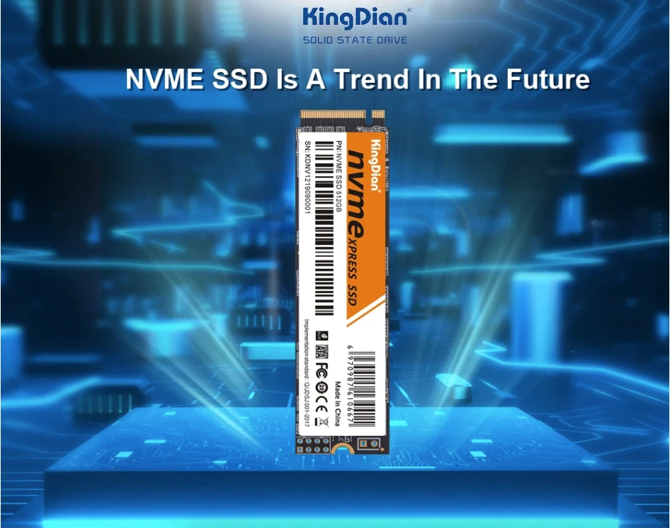 KingDian 521GB NVME XPRESS SSD for Gaming,Compatible with Laptop & PC ***NEW*** - Image 1 of 4