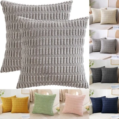 Funda de cojín de felpa de pana de EE. UU. Funda de almohada decoración del hogar 16" 18" 20" 22" 24" Foto 1 de 4