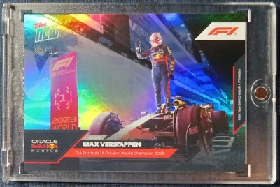 2023 Topps Now FIA Formula 1 Max Verstappen /10 DRIVER'S WORLD CHAMPION BLUE #54 - Image 1 of 4