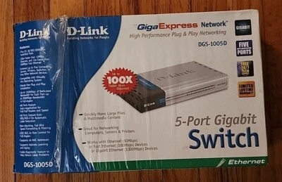 D-Link  DGS (DGS-1005D) 5-Ports External Switch New - Open Box - Image 1 of 4