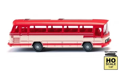 Wiking 070902 HO 1:87 1965-76 Tour Bus (MB O 302) Traffic Red - Image 1 of 4