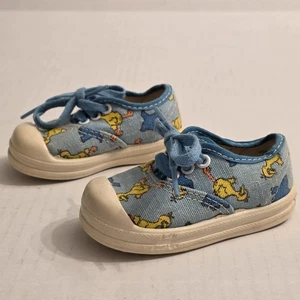 Vintage Sesamstraße Schuhe Baby Kleinkind Größe 3 großer Vogel Krümelmonster Turnschuhe - Bild 1 von 8