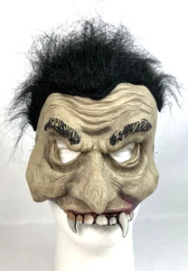 Vampir Halbmaske Opa The Munsters? Reißzähne offene Augen/Nasenlöcher HALLOWEEN - Bild 1 von 6