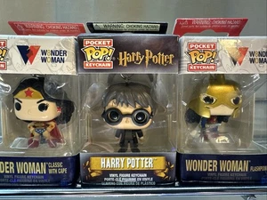 Wonder Woman Flashpoint Classic mit Umhang Harry Potter Pocket Pop Schlüsselanhänger Paket 3 - Bild 1 von 18