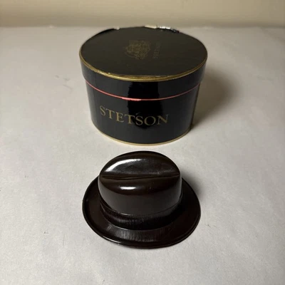 复古 STETSON 迷你微型帽子 - 棕色带盒 — 第 1/4 张图片