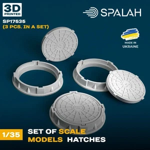 Kit modelo escotillas modelos (3 piezas) escala para diorama 1:35 Spalah SP17535 - Imagen 1 de 1