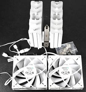 DeepCool AG620 WH ARGB Dual-Tower CPU Cooler, 2x 120mm Fan AM5 Mount Only - Picture 1 of 5
