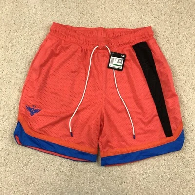 Pantalones Cortos Puma Melo One Rayas Para Hombre Grandes Coral Caliente 538000-01 Foto 1 de 4