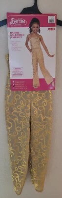 Barbie la Película Mono Disco Dorado Niñas Disfraz Vestir Talla: M 7-8 10.5"w Foto 1 de 4