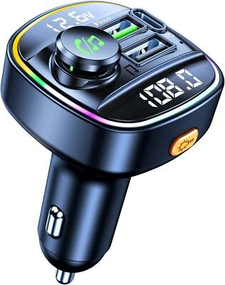 Bluetooth 5.0 Auto Wireless FM Transmitter Adapter USB PD Ladegerät AUX Freisprecheinrichtung - Bild 1 von 4