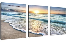 Wall26 24x36 inches Tropical Sunset Sea Endless Summer Canvas
