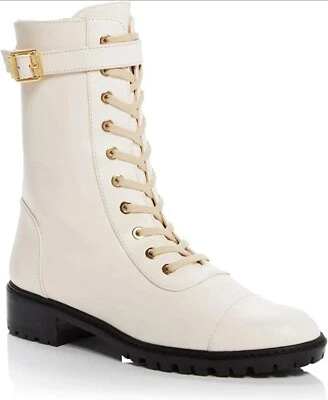 Stuart Weitzman Thalia Leather Ankle Combat & Lace-up Boots Us 8, Eu 38.5 - Image 1 of 4