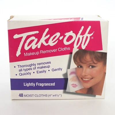 Vintage Johnson & Johnson 1988 Take-Off Makeup Remover Cloths For Prop Use NEW - Image 1 of 4