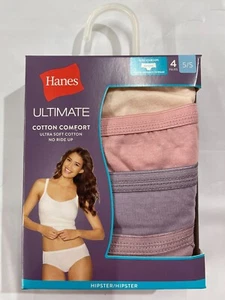 Hanes Womens 41KUC7 Ultimate Soft Cotton Hipster Panties Size 5us ( 24Pks of 4 ) - Picture 1 of 5