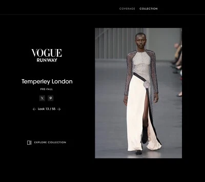   Vestido de pasarela con mangas con cuentas emblema Temperley London $6360   Foto 1 de 4