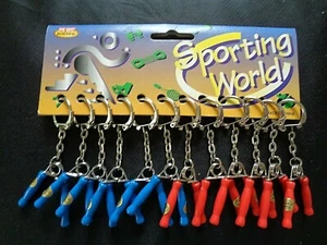 Mini Hand Exerciser Key Chains * NEW * 12 Total on Card * 6 Red & 6 Blue - Picture 1 of 5