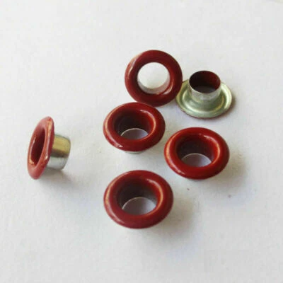 Ojales/ojales de colores con arandelas de latón remachado de 4-10 mm - reparación artesanal Foto 1 de 4