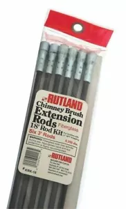 RUTLAND 18' Fiberglass Chimney Brush Rod Kit - 6 Pieces, each 36" NEW! #KRK-18 - Picture 1 of 3