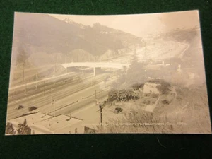 Cahuenga Pass postcard Gateway to Hollywood California overpass #2615ME - Foto 1 di 2