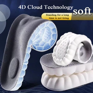 INSOLES ORTHOPEDIC SUPER SOFT SPORTS SHOES 4D INSERTS FEET SHOCK ABSORPTION US - Picture 1 of 21