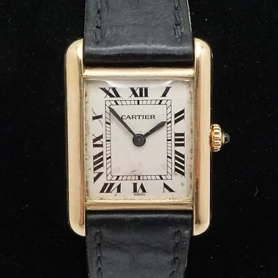 Cartier Tank Louis 18K Yellow Gold Roman Dial Quartz Watch - 21mm x 28mm - Image 1 of 4