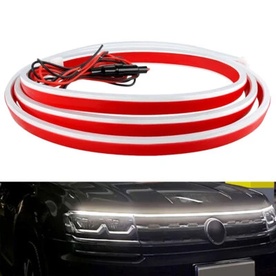 Tira de luces LED DRL blancas funcionando para capó de coche de arranque escaneo para Nissan Frontier Foto 1 de 4