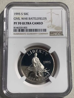 1995S-Civil War Battlefields- Commemorative Half Dollar- NGC- PF70 Ultra Cameo - Image 1 of 2