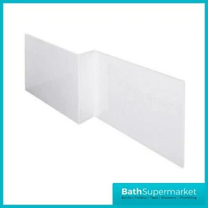 Nuie MDF L-Shaped Front Bath Panel 540mm H x 1700mm W - Gloss White - Picture 1 of 6