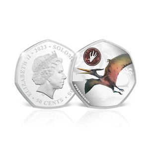 Age of Dinosaurs 2023 Shaped Silver Colour Coin - 12 to Collect - Pteranodon - Picture 1 of 3