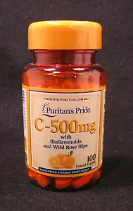 PURITAN'S PRIDE C-500MG 100 COATED CAPLETS -NEW, NEVER OPEN - Picture 1 of 4