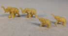 RARE VG Vintage Lot Cream Celluloid Animal Miniatures Elephant Family of 4 JAPAN