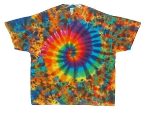 Tie Dye T Shirt Pinwheel Spiral Blotter S/S S M Lg XL 2X 3X 4X 5X 6X tye die art - Picture 1 of 1